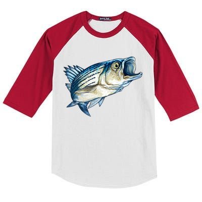 Wildlife - Striped Bass Kids Colorblock Raglan Jersey