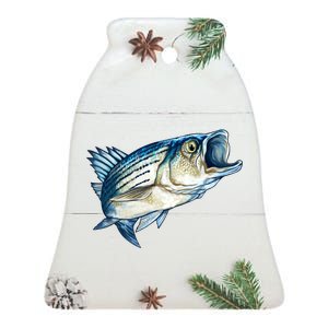 Wildlife - Striped Bass Ceramic Bell Ornament