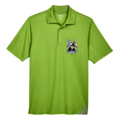 Wildlife - Three Space Wolves Men's Origin Performance Piqué Polo