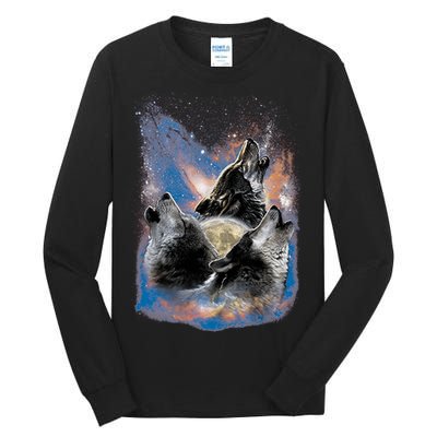 Wildlife - Three Space Wolves Tall Long Sleeve T-Shirt