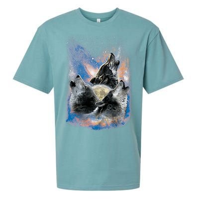 Wildlife - Three Space Wolves Sueded Cloud Jersey T-Shirt