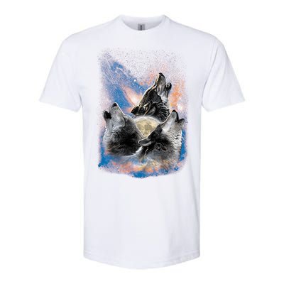 Wildlife - Three Space Wolves Softstyle® CVC T-Shirt