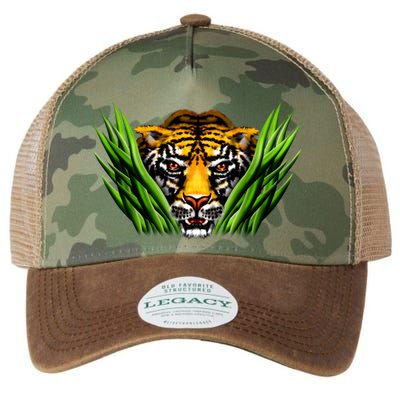 Wildlife - Tiger In Grass Portrait Legacy Tie Dye Trucker Hat