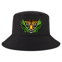 Wildlife - Tiger In Grass Portrait Cool Comfort Performance Bucket Hat