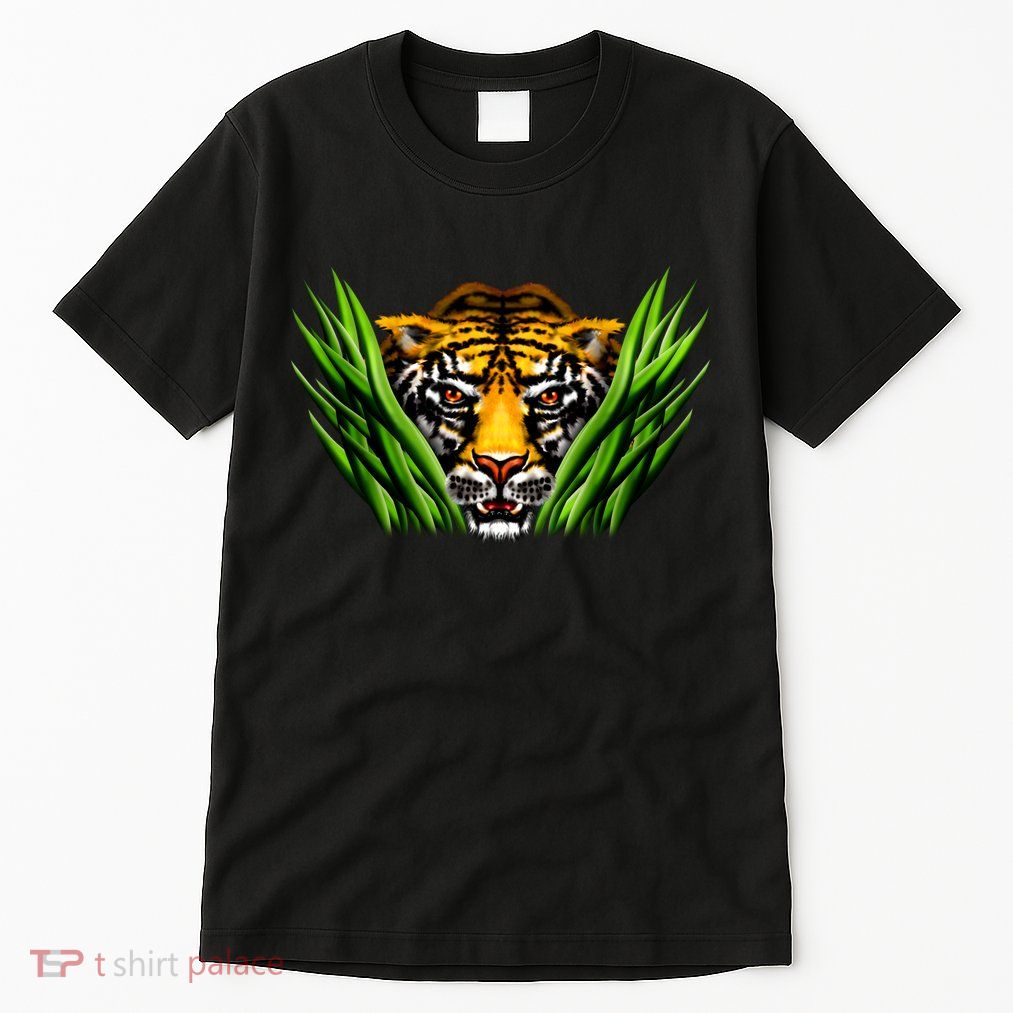 Wildlife - Tiger In Grass Portrait Tall T-Shirt