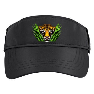 Wildlife - Tiger In Grass Portrait Adult Drive Performance Visor