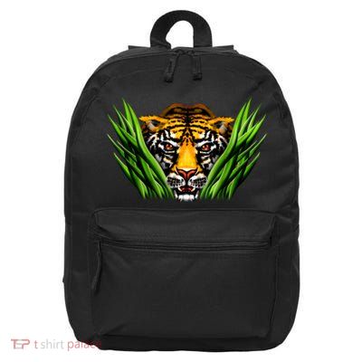 Wildlife - Tiger In Grass Portrait 16 in Basic Backpack