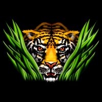 Wildlife - Tiger In Grass Portrait 16 in Basic Backpack