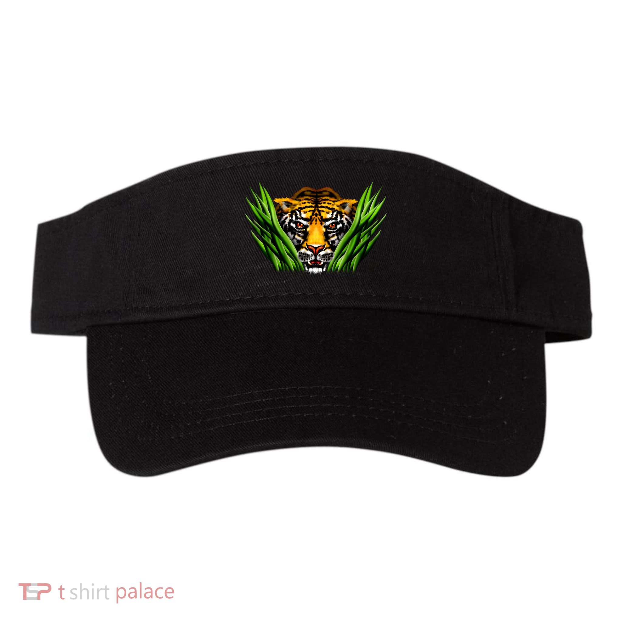 Wildlife - Tiger In Grass Portrait Visor