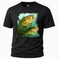 Wildlife - Two Jumping Bass Cooling Performance Crew T-Shirt