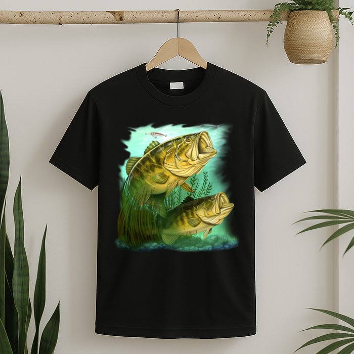 Wildlife - Two Jumping Bass T-Shirt