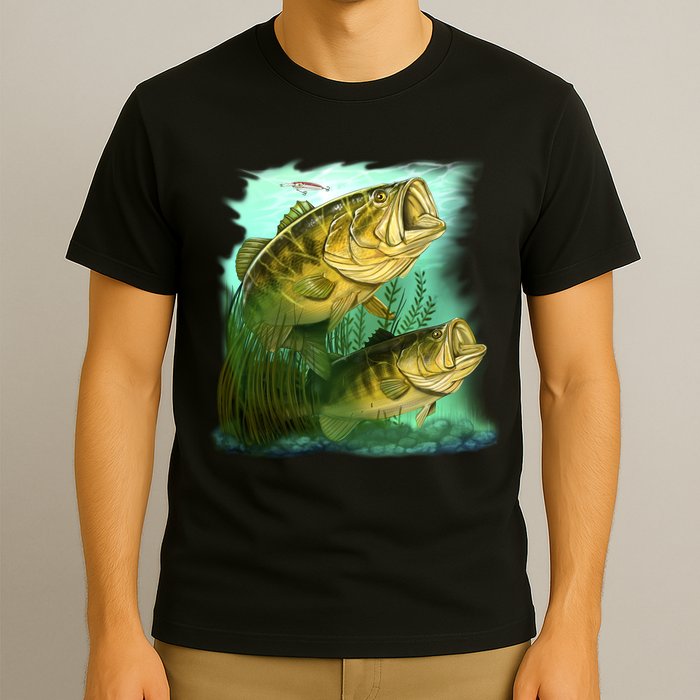 Wildlife - Two Jumping Bass T-Shirt