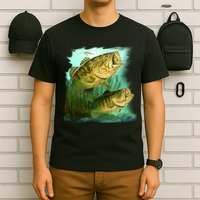Wildlife - Two Jumping Bass T-Shirt