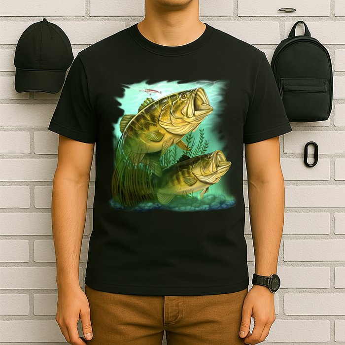 Wildlife - Two Jumping Bass T-Shirt
