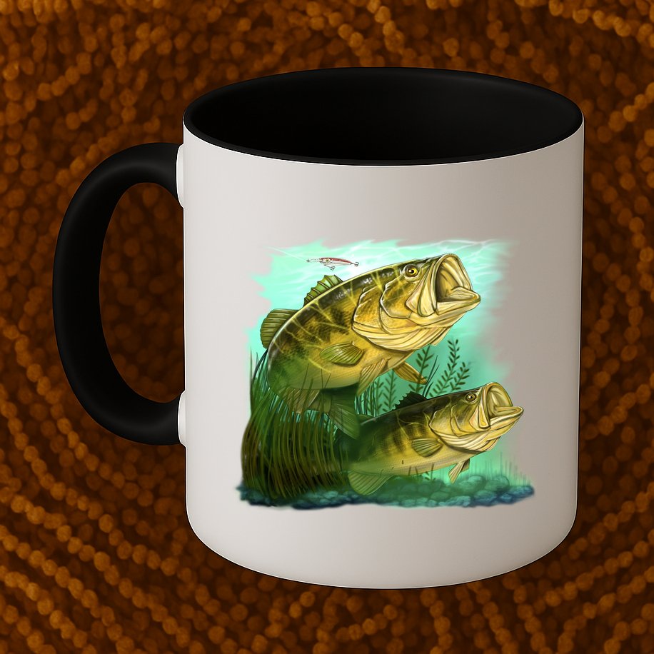 Wildlife - Two Jumping Bass Mug