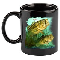 Wildlife - Two Jumping Bass 11oz C Handle Ceramic Mug