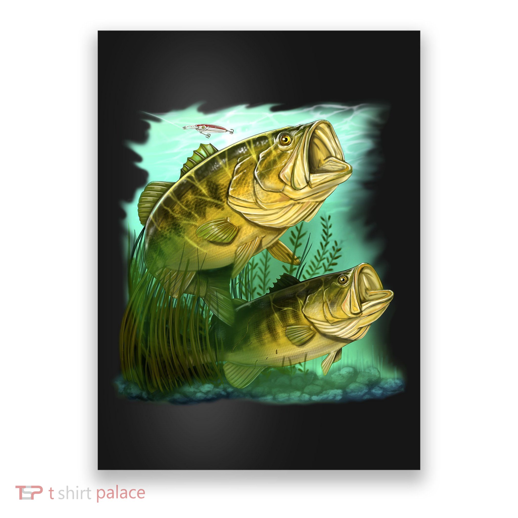 Wildlife - Two Jumping Bass Poster
