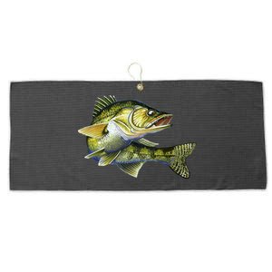 Wildlife - Walleye Large Microfiber Waffle Golf Towel