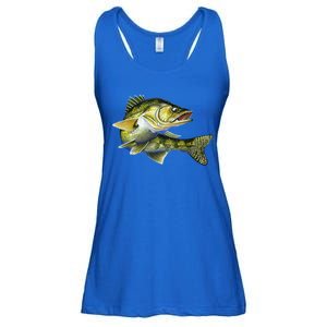 Wildlife - Walleye Ladies Essential Flowy Tank