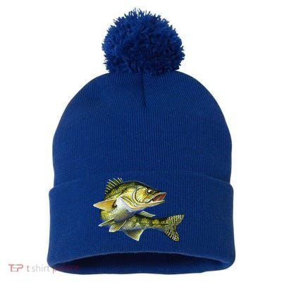 Wildlife - Walleye Pom Pom 12in Knit Beanie