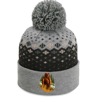 Wildlife - Wild Bear Portrait The Baniff Cuffed Pom Beanie