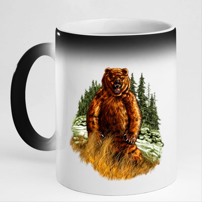 Wildlife - Wild Bear Portrait 11oz Black Color Changing Mug