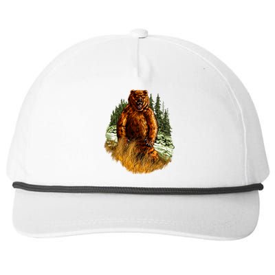 Wildlife - Wild Bear Portrait Snapback Five-Panel Rope Hat