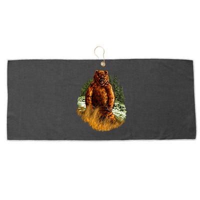 Wildlife - Wild Bear Portrait Large Microfiber Waffle Golf Towel