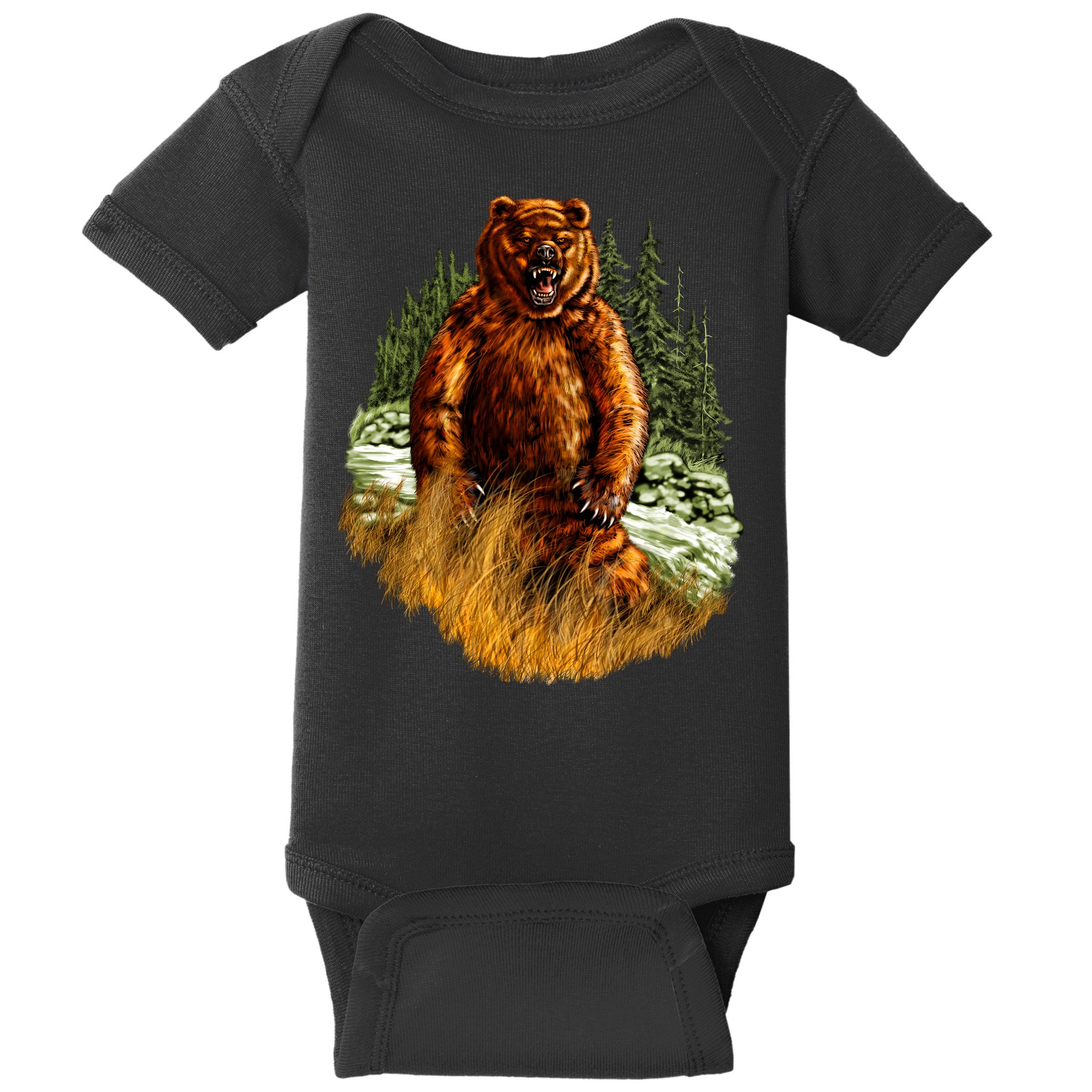 Wildlife - Wild Bear Portrait Baby Bodysuit