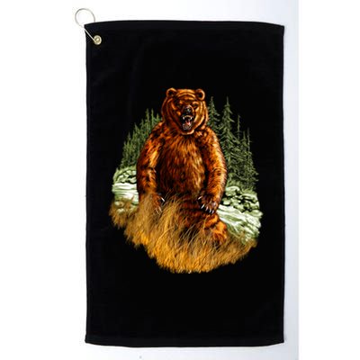 Wildlife - Wild Bear Portrait Platinum Collection Golf Towel