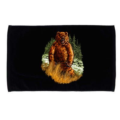 Wildlife - Wild Bear Portrait Microfiber Hand Towel