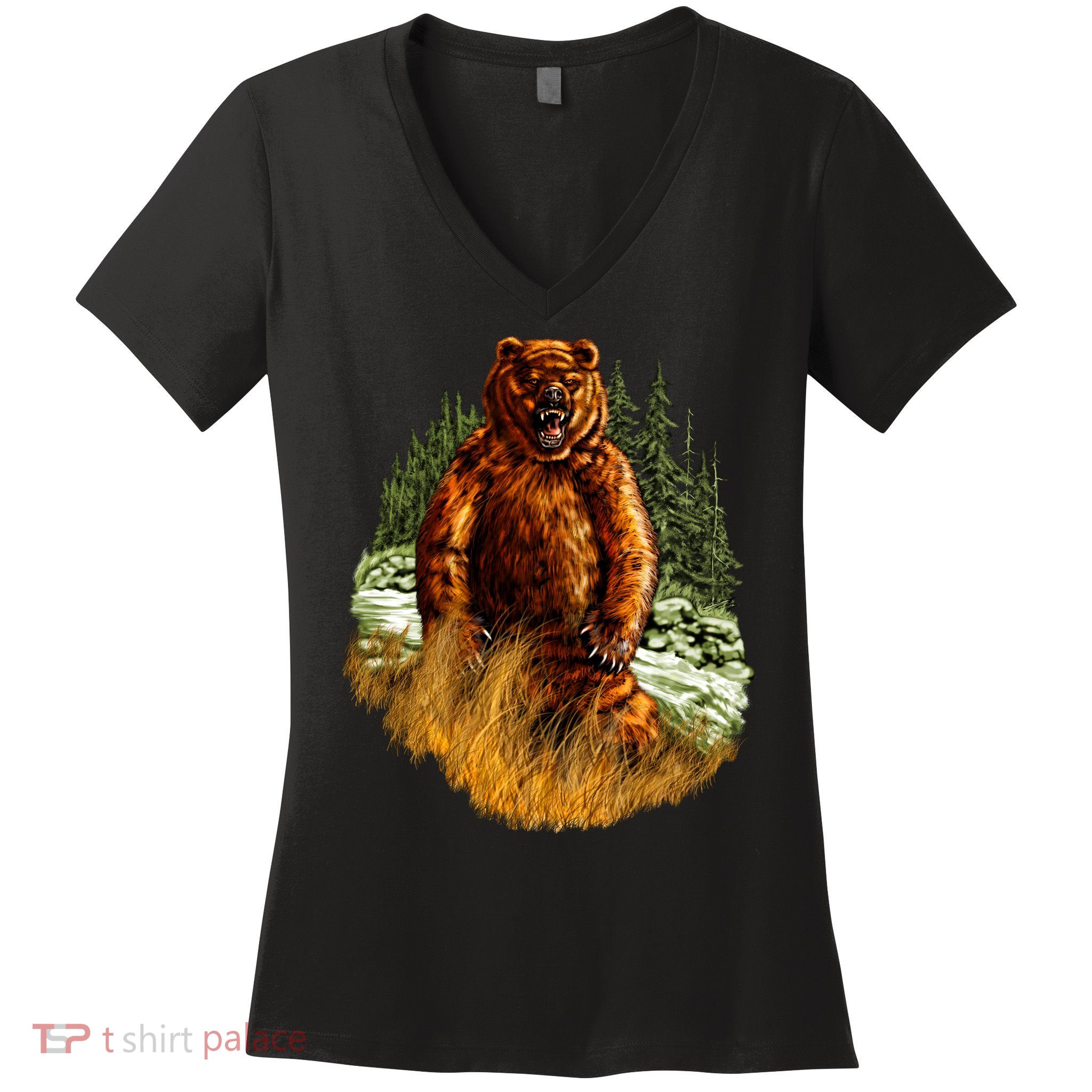 Wildlife - Wild Bear Portrait Women's V-Neck T-Shirt