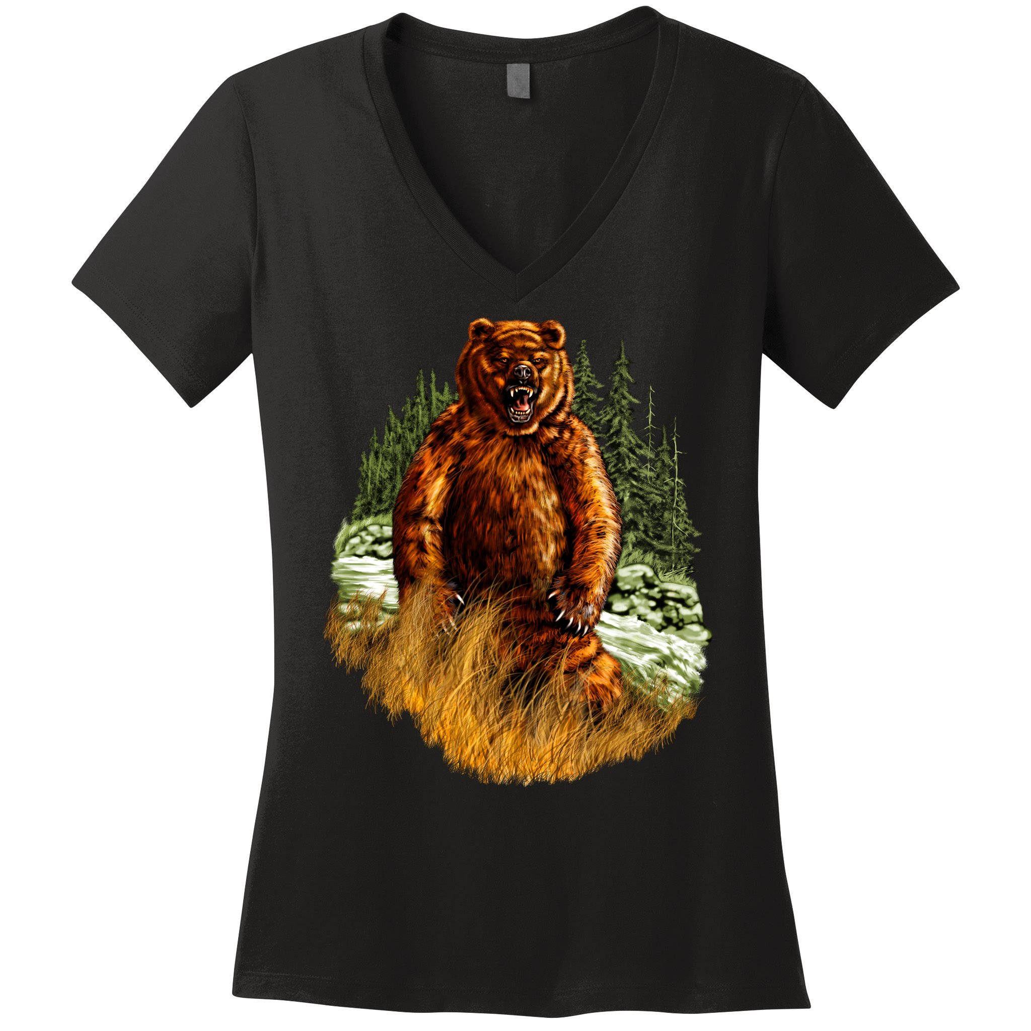 Wildlife - Wild Bear Portrait Women's V-Neck T-Shirt