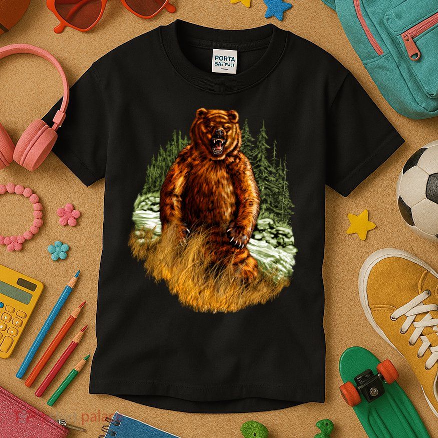 Wildlife - Wild Bear Portrait Kids T-Shirt