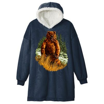 Wildlife - Wild Bear Portrait Hooded Wearable Blanket