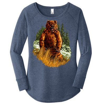 Wildlife - Wild Bear Portrait Women's Perfect Tri Tunic Long Sleeve Shirt