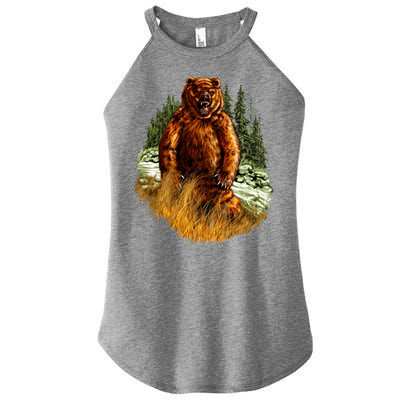 Wildlife - Wild Bear Portrait Women's Perfect Tri Rocker Tank