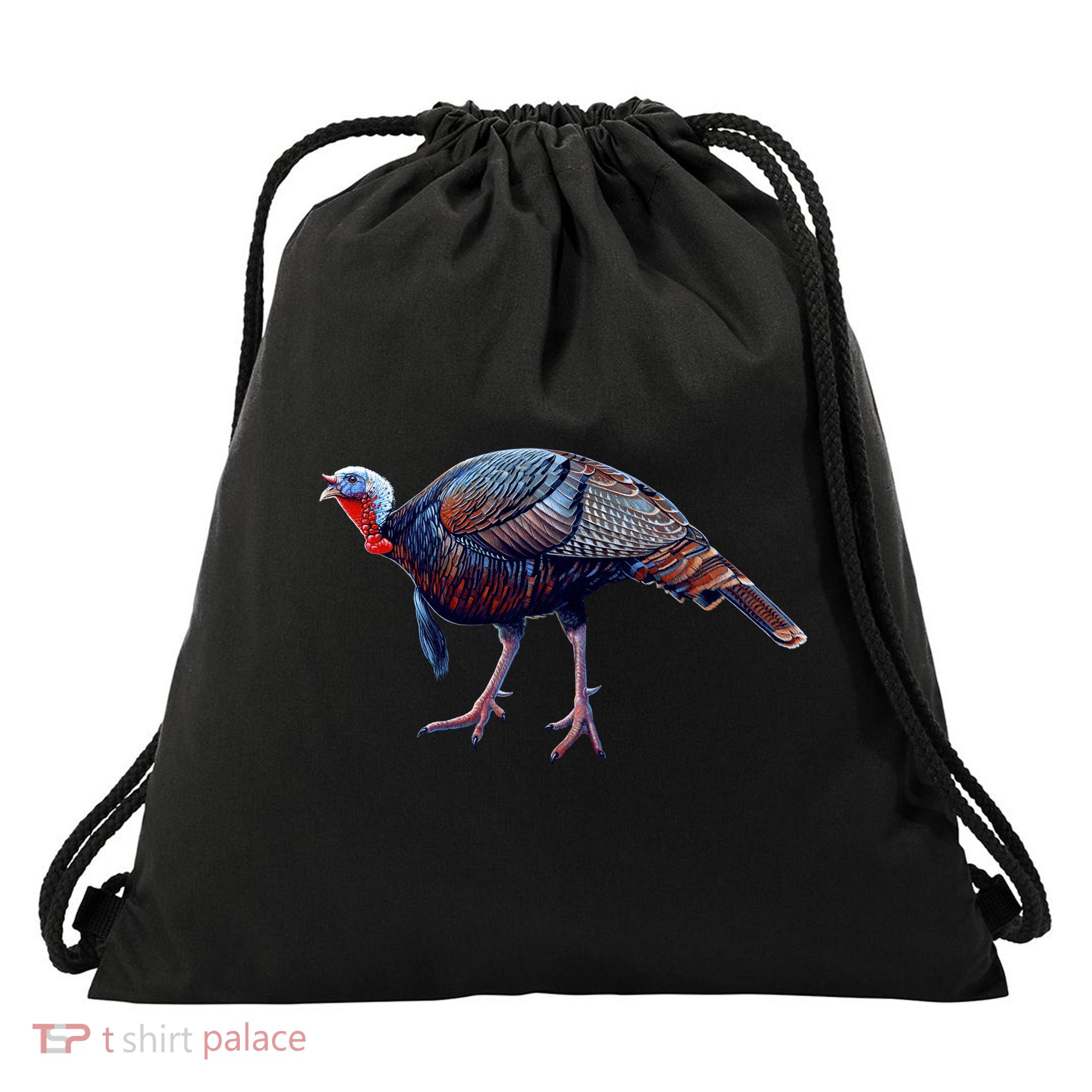 Wildlife - Wild Turky Walking Drawstring Bag