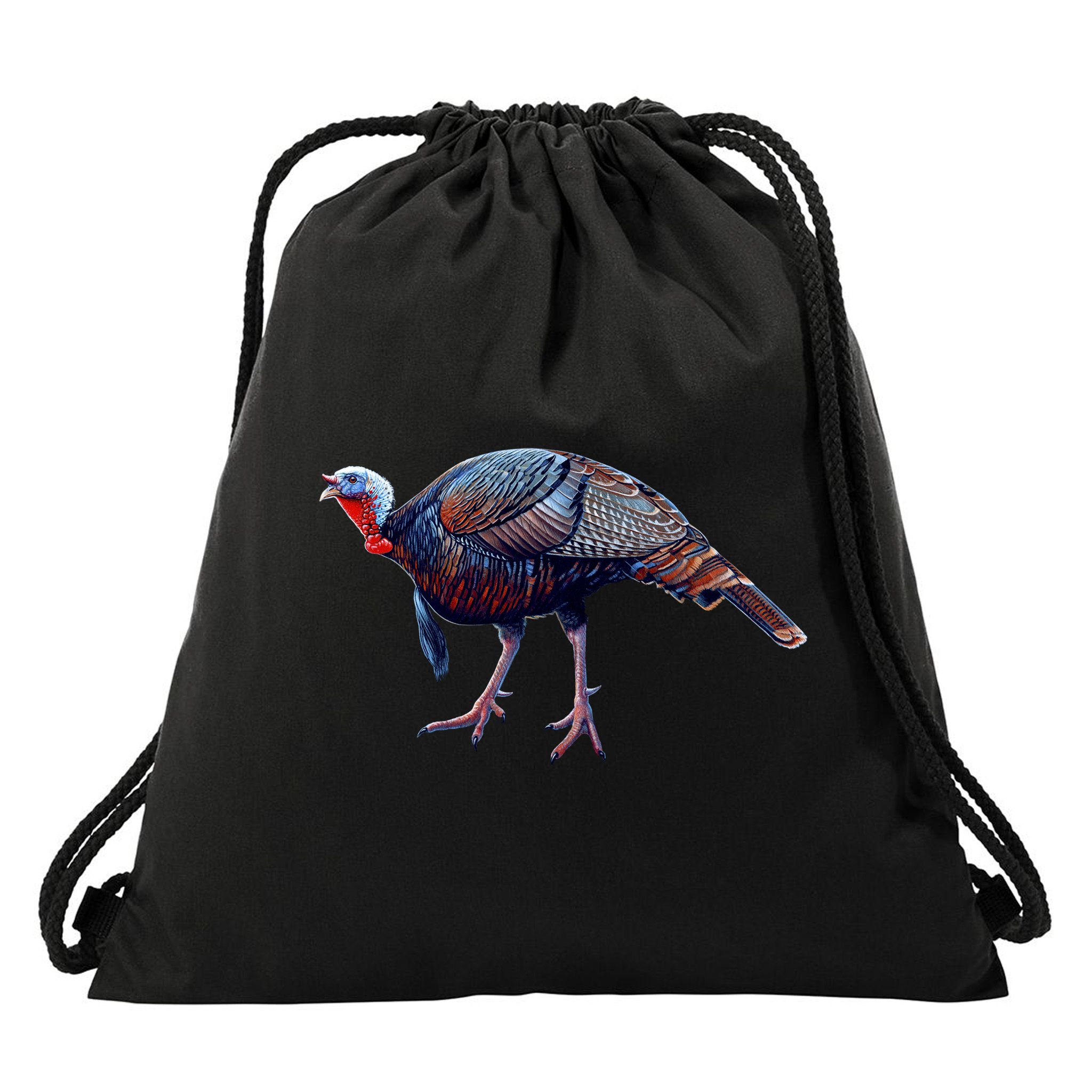 Wildlife - Wild Turky Walking Drawstring Bag