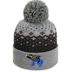 Wildlife - Yellow And Blue Frog The Baniff Cuffed Pom Beanie