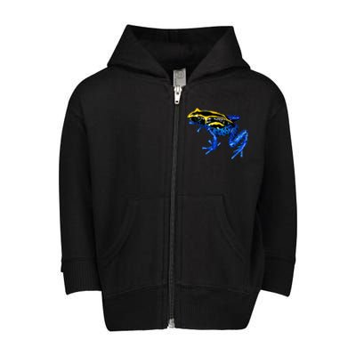 Wildlife - Yellow And Blue Frog Toddler Zip Fleece Hoodie