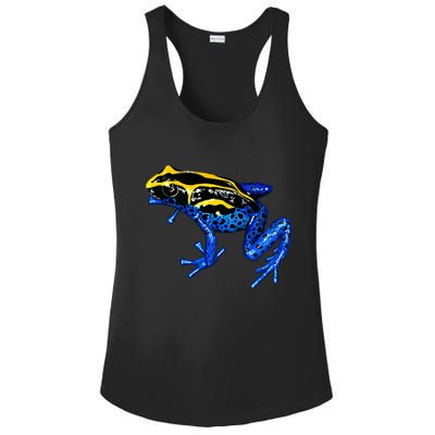 Wildlife - Yellow And Blue Frog Ladies PosiCharge Competitor Racerback Tank