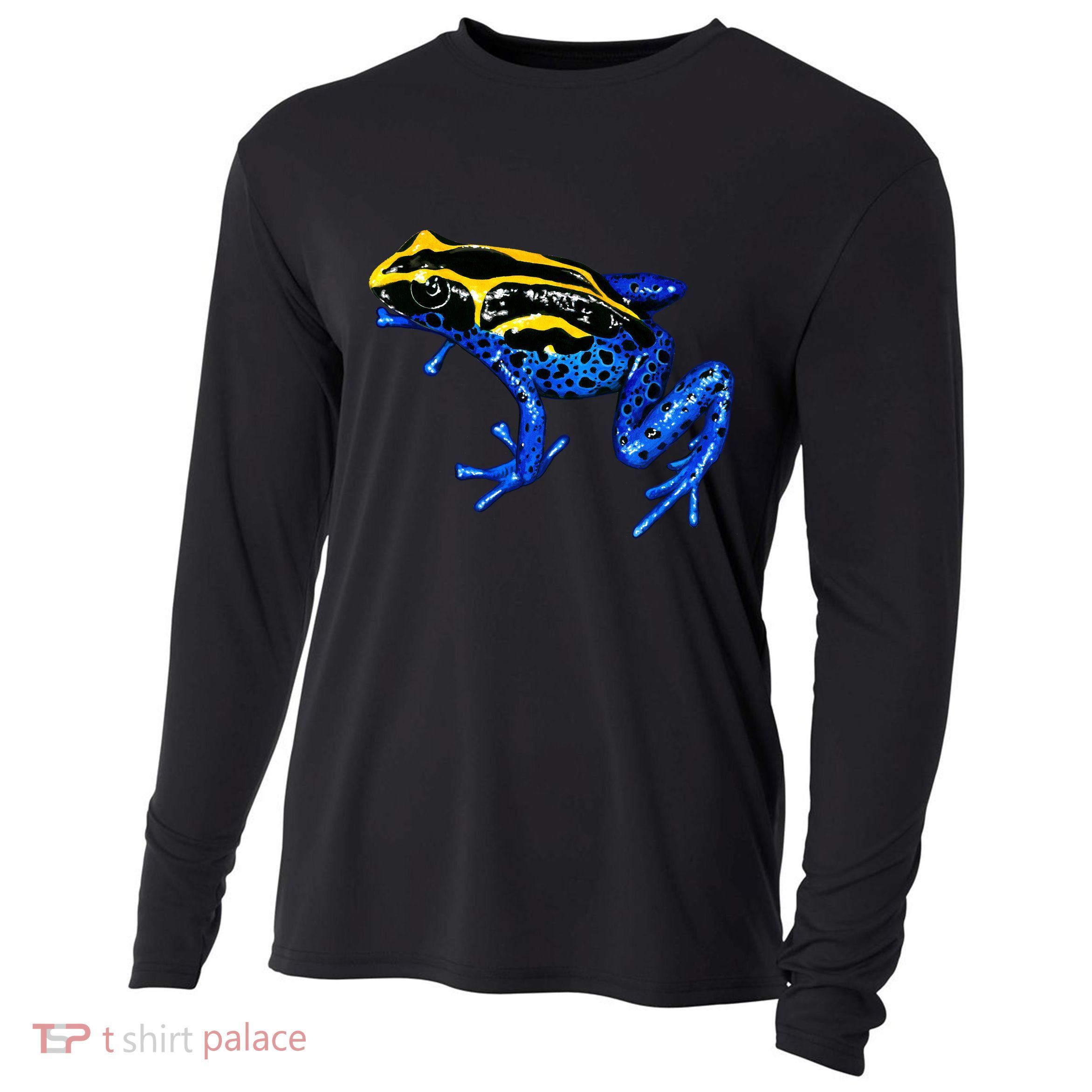 Wildlife - Yellow And Blue Frog Cooling Performance Long Sleeve Crew