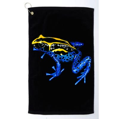 Wildlife - Yellow And Blue Frog Platinum Collection Golf Towel