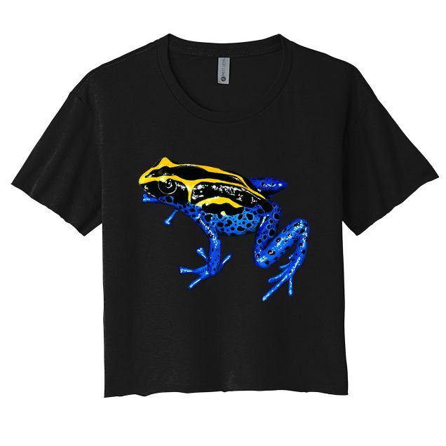 Wildlife - Yellow And Blue Frog Crop Top