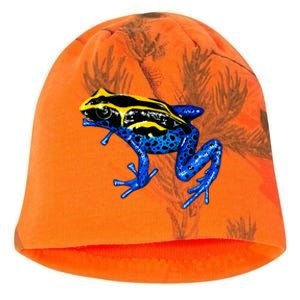 Wildlife - Yellow And Blue Frog Kati - Camo Knit Beanie