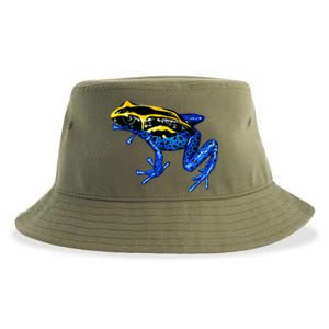 Wildlife - Yellow And Blue Frog Sustainable Bucket Hat