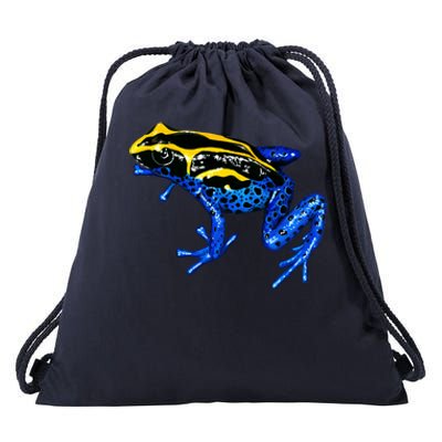 Wildlife - Yellow And Blue Frog Drawstring Bag