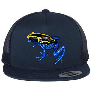 Wildlife - Yellow And Blue Frog Flat Bill Trucker Hat