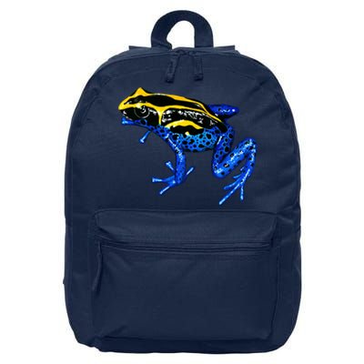 Wildlife - Yellow And Blue Frog 16 in Basic Backpack